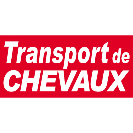 transport de chevaux - 30x14cm - Autocollant(sticker)