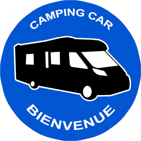 bienvenue aux camping car - 15cm - Autocollant(sticker)