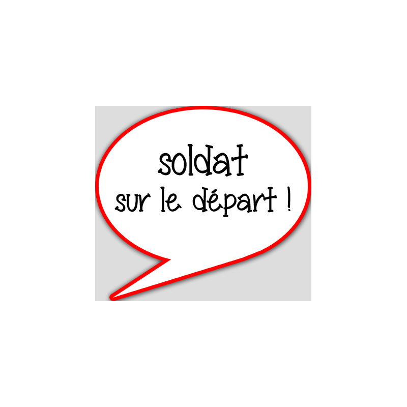 soldat sur le départ - 10x9cm - sticker/autocollant