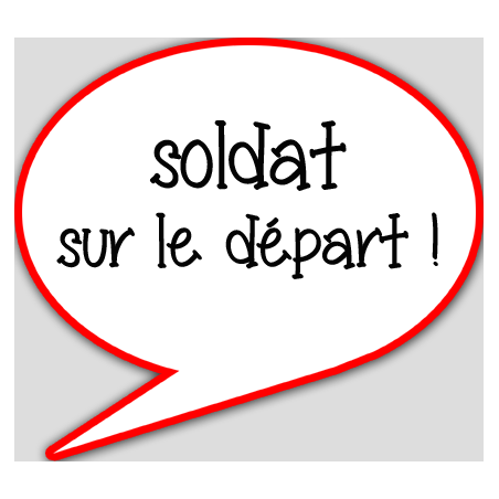 soldat sur le départ - 10x9cm - Autocollant(sticker)