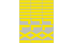 Petites Balises circuits de randonnées jaunes - 30 pièces - Autocollant(sticker)