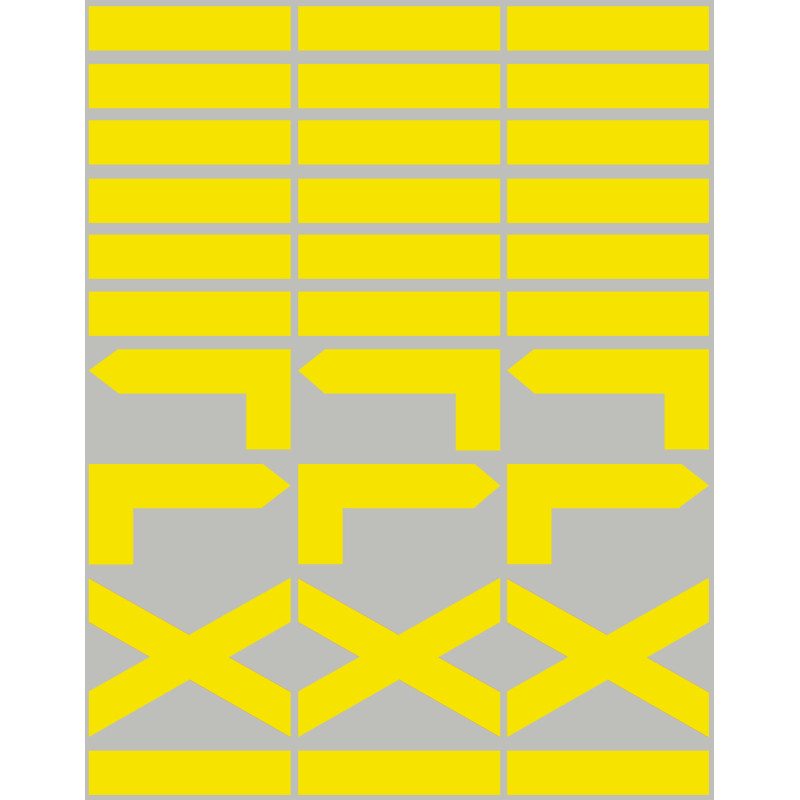 Petites Balises circuits de randonnées jaunes - 30 pièces - Sticker/