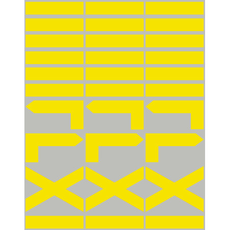 Petites Balises circuits de randonnées jaunes - 30 pièces - Sticker/