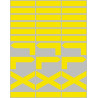 Petites Balises circuits de randonnées jaunes - 30 pièces - Sticker/