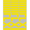 Petites Balises circuits de randonnées jaunes - 30 pièces - Autocollant(sticker)