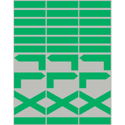 Petites Balises circuits de randonnées verts - 30 pièces - Sticker/a