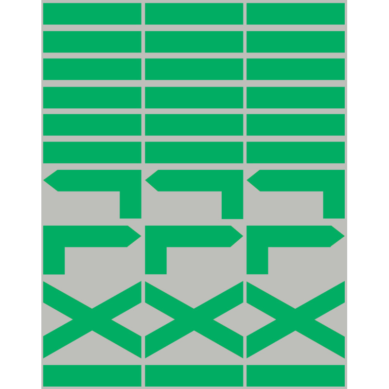 Petites Balises circuits de randonnées verts - 30 pièces - Sticker/a