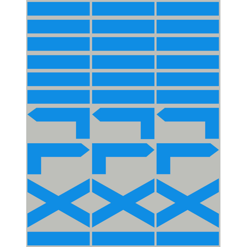 Petites Balises circuits de randonnées bleus - 30 pièces - Sticker/a