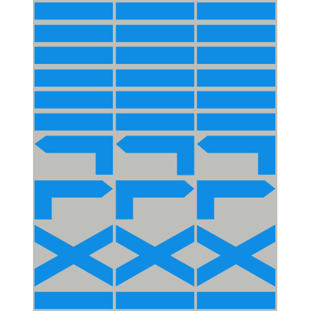 Petites Balises circuits de randonnées bleus - 30 pièces - Sticker/a