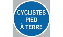 cyclistes pied à terre - 5cm - Autocollant(sticker)