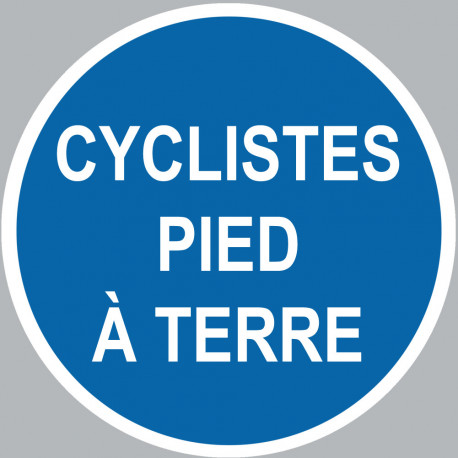 cyclistes pied à terre - 5cm - Autocollant(sticker)