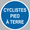 cyclistes pied à terre - 5cm - Autocollant(sticker)