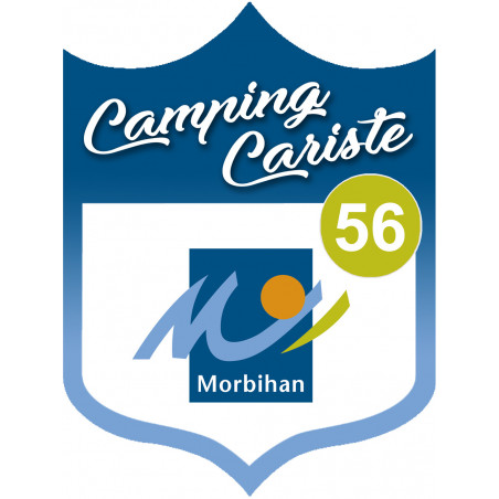 blason camping cariste Morbihan 56 - 10x7.5cm - Autocollant(sticker)