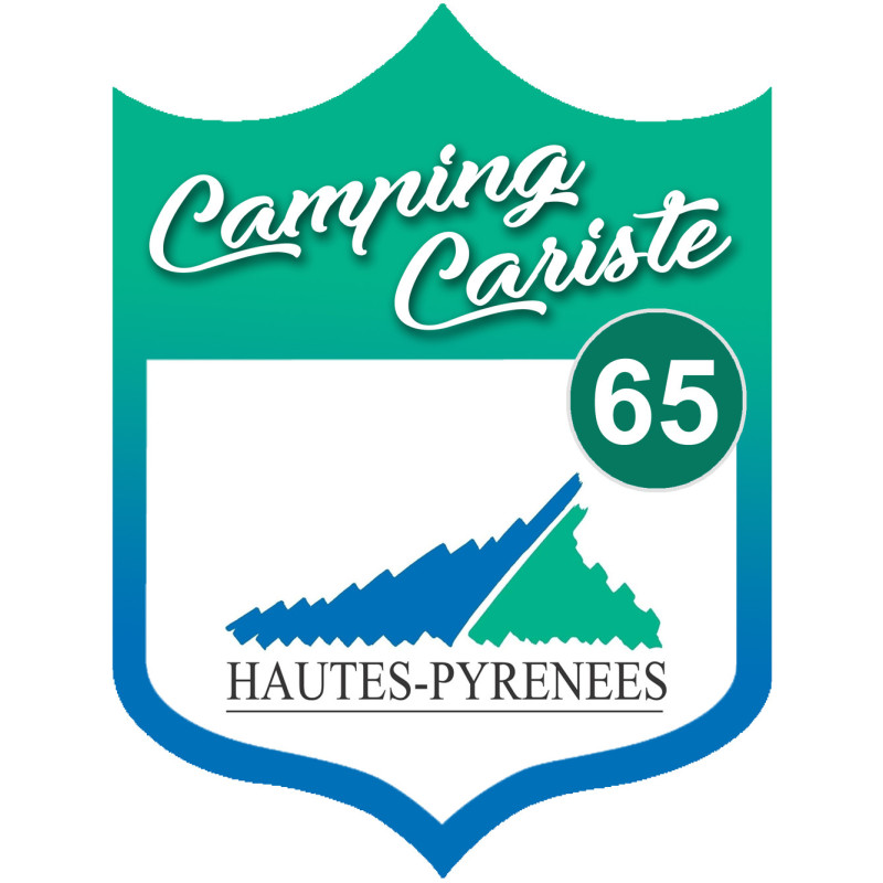campingcariste cariste Hautes Pyrénées 65 - 20x15cm - Sticker/autoco