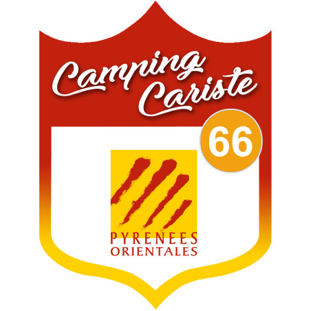 campingcariste Pyrénées Orientales 66 - 10x7.5cm - Sticker/autocolla