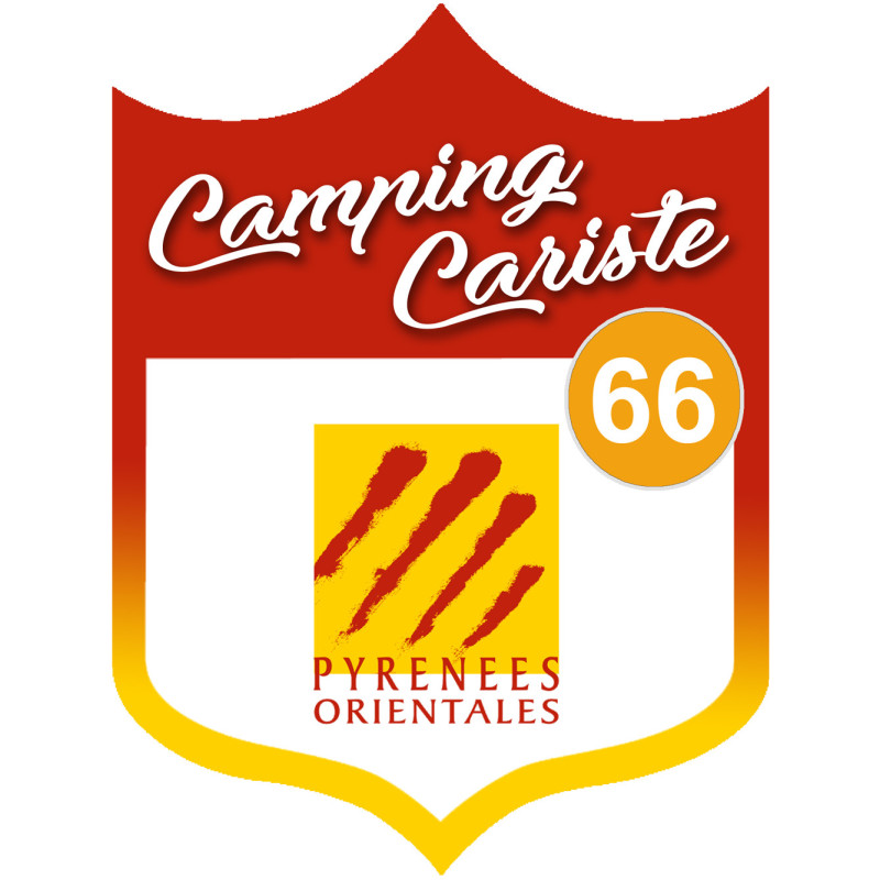 campingcariste Pyrénées Orientales 66 - 20x15cm - Sticker/autocollan