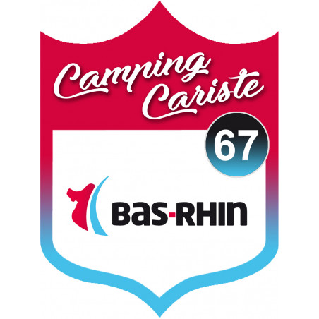 campingcariste Bas-Rhin 67 - 10x7.5cm - Autocollant(sticker)