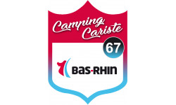 blason camping cariste Bas-Rhin 67 - 15x11.2cm - Autocollant(sticker)