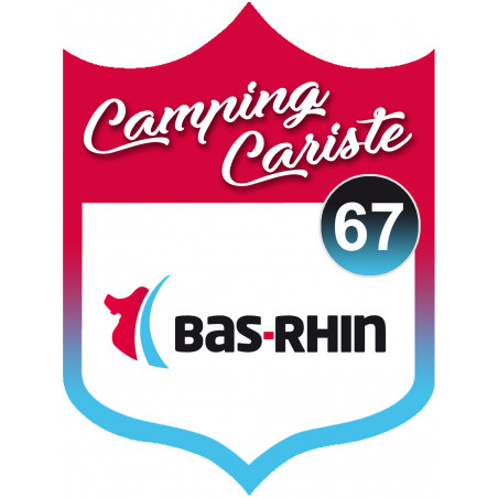 campingcariste Bas-Rhin 67 - 15x11.2cm - Autocollant(sticker)