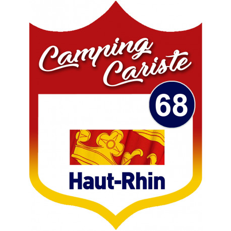 campingcariste Haut-Rhin 68 - 10x7.5cm - Autocollant(sticker)