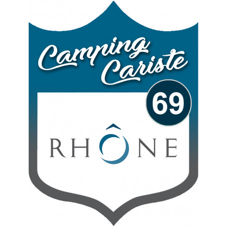 campingcariste Rhône 69 - 10x7.5cm - Autocollant(sticker)