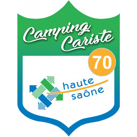 blason camping cariste Haute Saône 70 - 10x7.5cm - Autocollant(sticker)