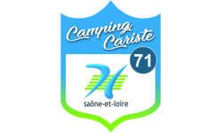 blason camping cariste Saône et Loire 71 - 10x7.5cm - Autocollant(sticker)