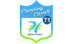 campingcariste Saône et Loire 71 - 10x7.5cm - Autocollant(sticker)