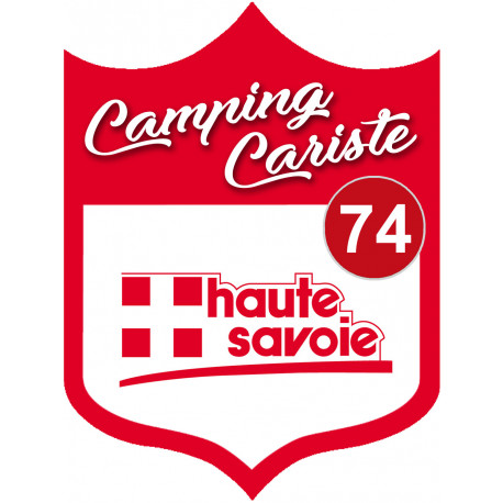 blason camping cariste Haute Savoie 74 - 15x11.2cm - Autocollant(sticker)