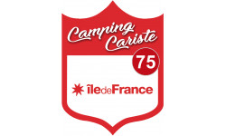 blason camping cariste Ile de France 75 - 15x11.2cm - Autocollant(sticker)