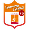 blason camping cariste Seine Maritime 76 - 10x7.5cm - Autocollant(sticker)