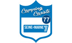 blason camping cariste Seine et Marne 77 - 10x7.5cm - Autocollant(sticker)