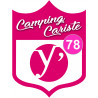 blason camping cariste Yvelines 78 - 10x7.5cm - Autocollant(sticker)