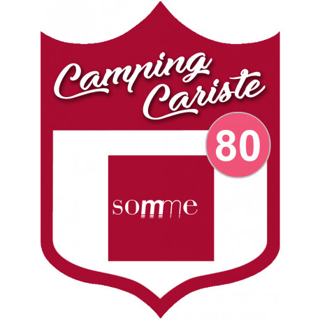 blason camping cariste Somme 80 - 10x7.5cm - Autocollant(sticker)