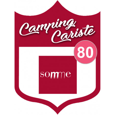 blason camping cariste Somme 80 - 15x11.2cm - Autocollant(sticker)