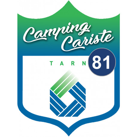 blason camping cariste Tarn 81 - 10x7.5cm - Autocollant(sticker)