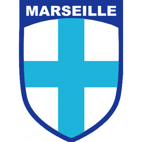 Marseille blason - 15x11 cm - Autocollant(sticker)