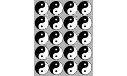 Yin Yang - 20 stickers de 5cm - Autocollant(sticker)