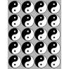 Yin Yang - 20 stickers de 5cm - Autocollant(sticker)