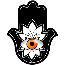 Main de fatima - 1 autocollant de 5x4cm - Sticker/autocollant