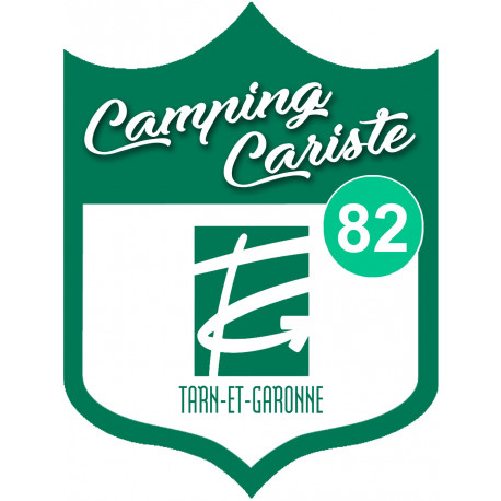 blason camping cariste Tarn et Garonne 82 - 10x7.5cm - Autocollant(sticker)