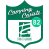 blason camping cariste Tarn et Garonne 82 - 20x15cm - Autocollant(sticker)