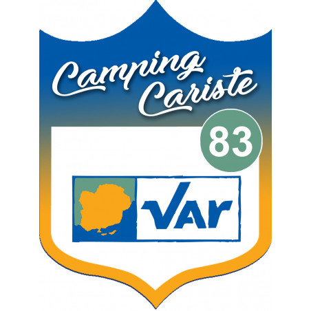 blason camping cariste Var 83 - 20x15cm - Autocollant(sticker)