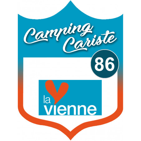 blason camping cariste Vienne 86 - 10x7.5cm - Autocollant(sticker)