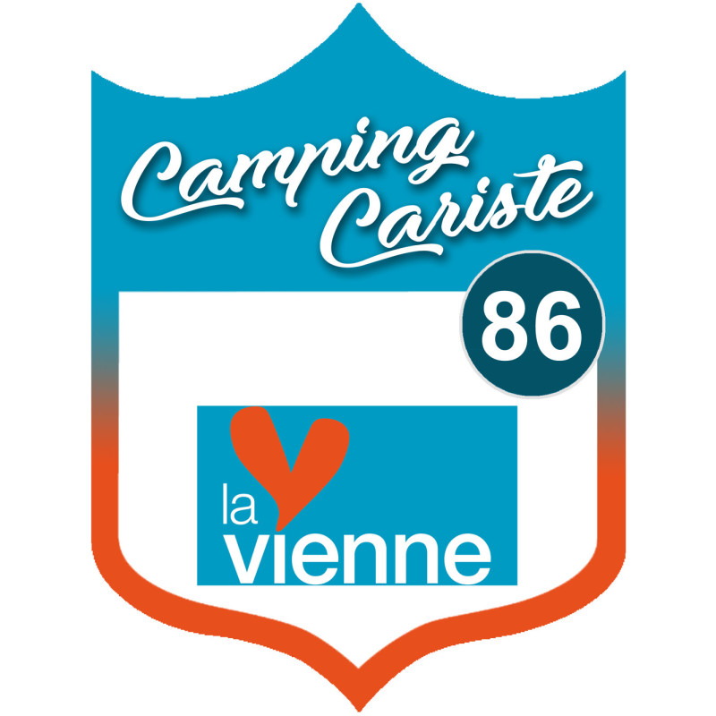 campingcariste Vienne 86 - 15x11.2cm - Sticker/autocollant