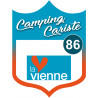 blason camping cariste Vienne 86 - 15x11.2cm - Autocollant(sticker)