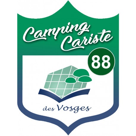 blason camping cariste Vosges 88 - 15x11.2cm - Autocollant(sticker)