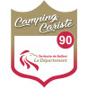 blason camping cariste Territoire de Belfort 90 - 10x7.5cm - Autocollant(sticker)