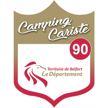 blason camping cariste Territoire de Belfort 90 - 15x11.2cm - Autocollant(sticker)