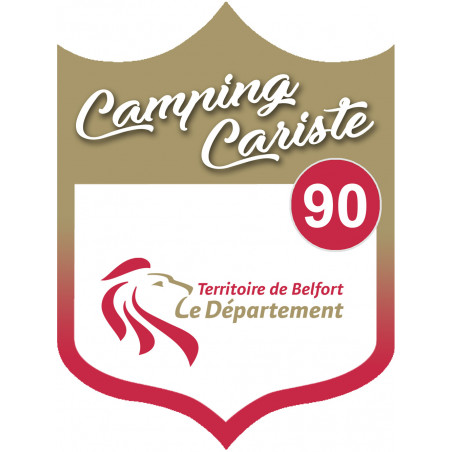 blason camping cariste Territoire de Belfort 90 - 15x11.2cm - Autocollant(sticker)